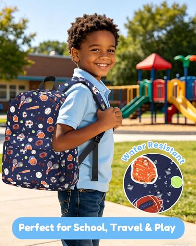CAMTOP Preschool Backpack for Kids Boys Girls Toddler Backpack Kindergarten School Bookbags for Age 3-8 (Blue Classic Balls) - color: Blue Classic Balls