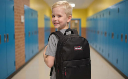 Trail maker Classic 17 inch Backpacks with Adjustable Padded Straps | School Backpacks for Girls, Boys (Black) - color: Black