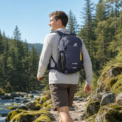 SKYSPER Small Hiking Backpack, 20L Lightweight Travel Backpacks Hiking Daypack for Women Men - color: Lantc20-navyblue, size: 20l