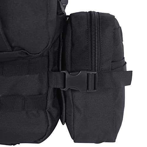 Seibertron 3 Day Tactical Backpack Waterproof Molle Bag/Rucksacks Black - color: 3 Day Black