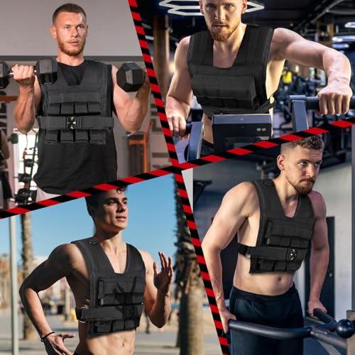 Weighted Vest Men 26lbs | 35lbs | 45lbs, Weighted Workout Vest With Removable Iron Weights, Weight Vest for Men and Women, Heavy Duty Weighted Exercise Vest for Strength Training Running Walking - size: 35lbs