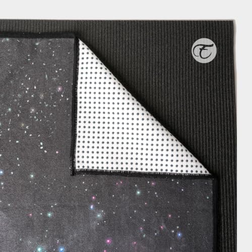 Eunzel Hot Yoga Towel, Non Slip Yoga Mat Towel Sweat Absorbent Printed Yoga Towel with Grip Dots for Hot Yoga, Pilates and Workout 72"x 24", Galaxy - color: Galaxy