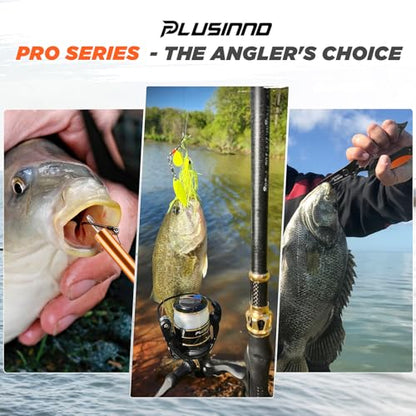 PLUSINNO Fishing Backpack with Fishing Rod and Reel Combos Tackle Boxes, Waterproof Tackle Backpack for Gear with Rod Holder, Fish Gifts for Men with Tool Kit... - color: Khaki Camo Backpack With Rod and Reel Combo