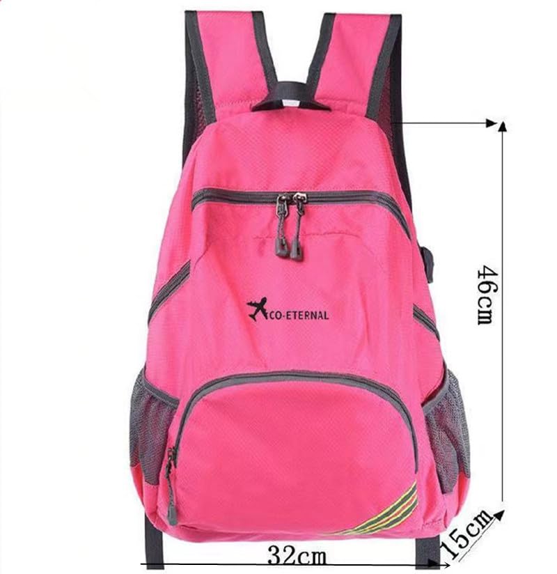 Geboldil Men's and women's waterproof backpack traveling backpack fuchsia - color: Fuchsia