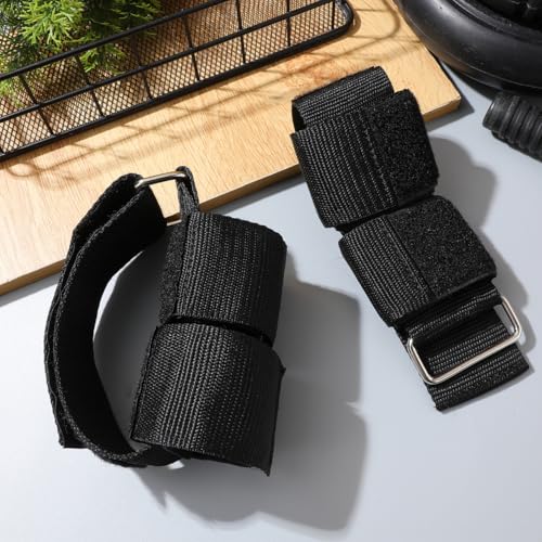BESPORTBLE Feet Dumbbell Attachment 1 Pair Adjustable Ankle Weights Strap for Leg Extensions Hamstring Curls Hip Flexor Glute Kickbacks Home Gym Workout Gear