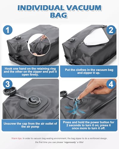VGCUB Vacuum Backpack Travel with Pump, 40L Carry On Travel Backpack Flight Approved TSA, Vacuum Seal Compression Bags for Clothing, Waterproof Personal Item Bag for Women Men Black - color: A-black With Vacuum Bag