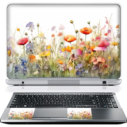 13 13.3 Inch Laptop Skin Sticker Cover Premium Sticker Cover Art Decal Decorative (Included 2 Wrist Pad Skins) - Wild Flowers - color: 3611, size: 13 Inch