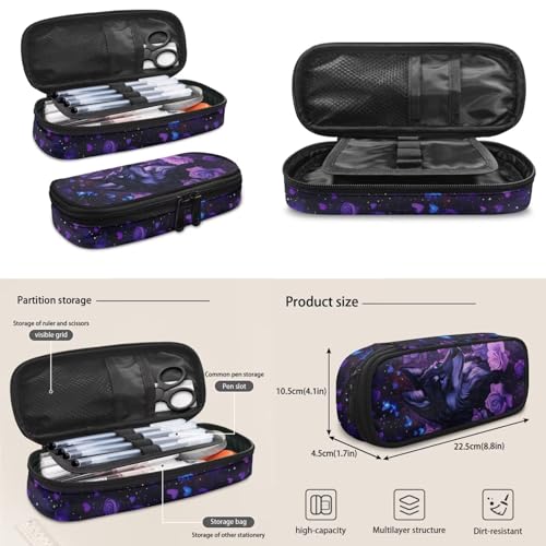 Aesthetic Wolf Backpack for Girls Kids Backpack with Lunch Box Water Bottle Sleeve and Big Pencil Pouch 4Pcs Set 17 inch Bookbag with Large Front Pocket for School Sturdy Elementary School Bag - color: Aesthetic Wolf