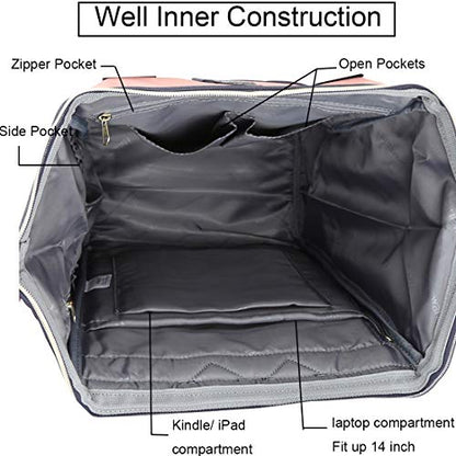 Himawari Laptop Backpack Travel Backpack With USB Charging Port Large Diaper Bag Doctor Bag School Backpack for Women&Men (9001-Gray) - color: 9001-gray