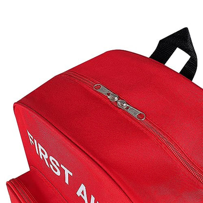 First Aid Bags Empty First Aid Backpack Empty Medical Storage Bag for First Aid Kits Pack Emergency Hiking Backpacking Camping Cycling Riding Climbing Travel Car - color: Red