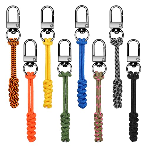 NOVWANG 8-Pack Black Zipper Pulls Detachable Zipper Replacement Zippers Repair Tab Kit for Backpacks Purse Luggage Jackets Suitcases Handbags Clothing Accessories - style: Black