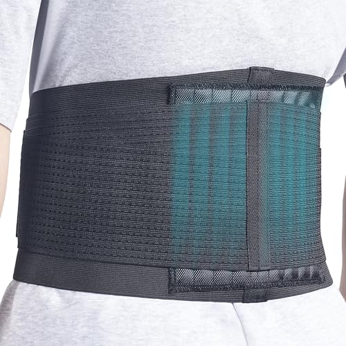 Back Braces for Lower Back Pain, Lumbar Support Belt, L | Dual adjustable compression straps with breathable support for lifting, working, sitting, standing, and daily back relief - size: Large