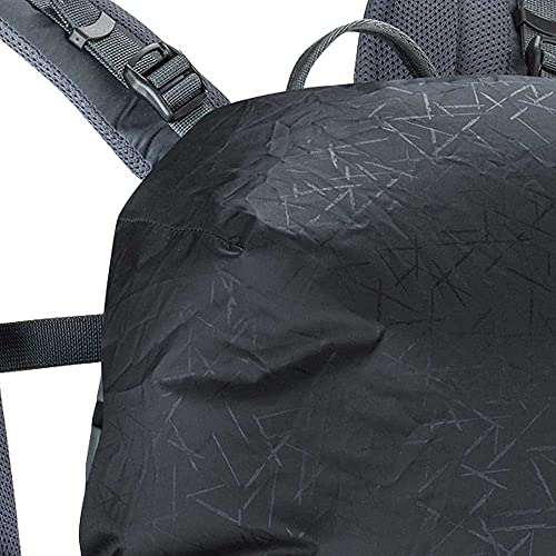 EVOC RAINCOVER Sleeve Rucksack Regenschutz für Outdoorabenteuer, wasserdichte Rucksack Schutzhülle (Flexible Größenanpassung durch Kordelzug, reflektierender Druck, Größe: M, L) - color: black