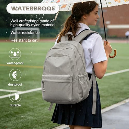 suwasp Casual Laptop Backpack for Women Men Waterproof Lightweight Backpacks Bag 15.6inch Laptop Daypack Large Capacity Backpack, Brown - color: Brown