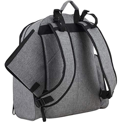 BODHI Baby Portable Diaper Changing Pad Diaper Changer Travel Bag, Changing Mat, Baby Changing Station, Infant Gift, Medium Gray Chambray - color: Medium Gray Chambray