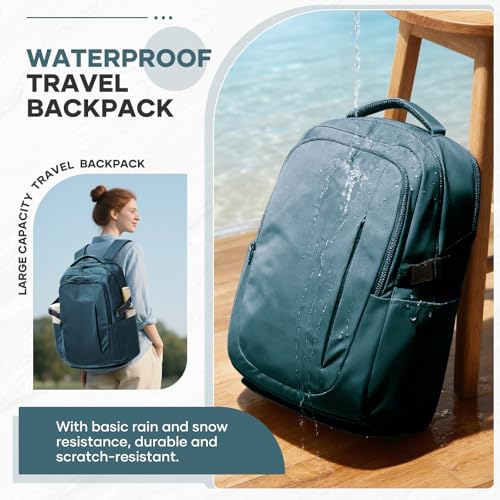 suwasp Large Travel Backpack for Women Men Mochila Airline Approved Carry On Personal Item Backpack Bag Frontier Airlines Personal Item Travel Bag Flight Approved Luggage Backpack - Blue - color: Peacock Blue, size: Large