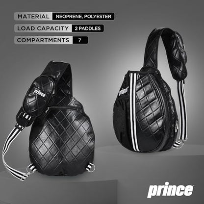 Prince - Pickleball Sling Bag, Lightweight Crossbody Backpack - color: Black