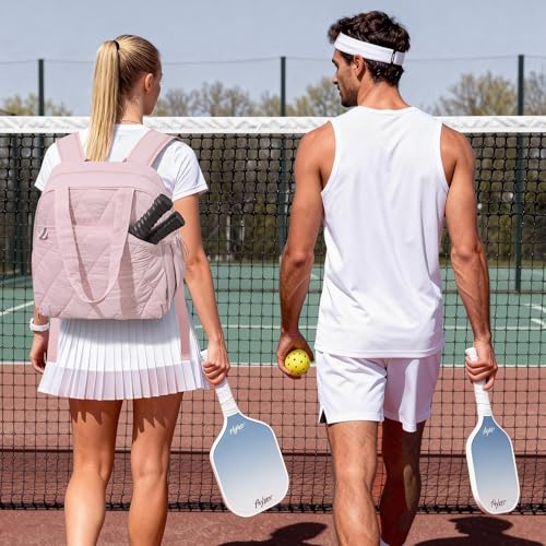 G4Free Pickleball Bag, Pickleball Backpack for Men and Women, Tote with Shoe Compartment and Waterproof Pocket - color: Pink