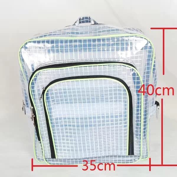 ESD 15.7inch 40cm*35cm*15cm anti-static clear backpack,cleanroom engineer tool bag full cover pvc for put computer tool working in clean room 1PCS … - color: One Piece Green Small
