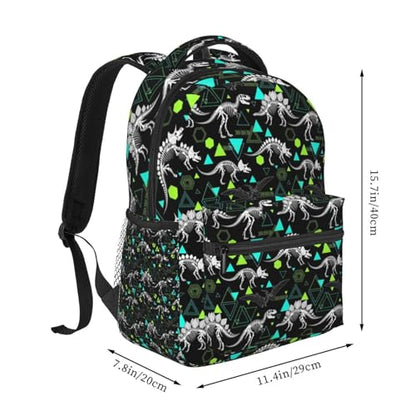 Lightweight Laptop Backpack Dinosaur Bones, Water Resistant Work Daypack with Inner Pocket for Office Commute and Travel - color: Pattern (748)