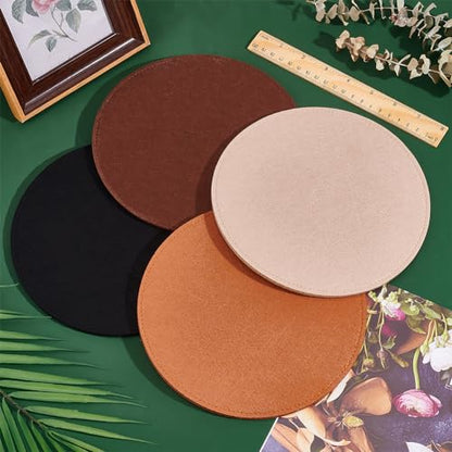 PH PandaHall 4 Colors Felt Bag Base Shaper, 7.9 inch Round Handbag Bottom Insert Stabilizer Purse Organizer Insert Bag Liner Board - size: 7.9 inch