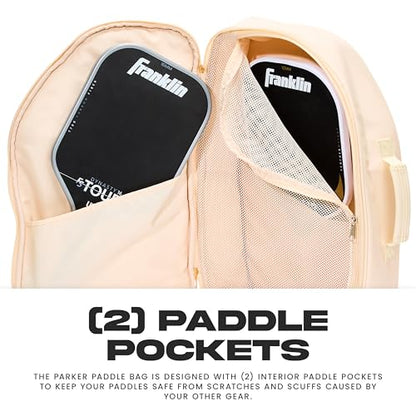 Franklin Sports Parker Pickleball Paddle Bag Backpack + Tote - Vanilla