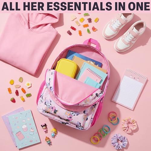 Get Trend Disney Minnie Mouse Kids Backpack for Girls, 18 inch Bookbag with Padded Straps, Travel School Bag, Girls Gifts (Pink Minnie Mouse) - color: Pink Minnie Mouse