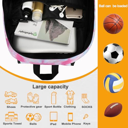Goloni Soccer Backpack,Basketball Backpack with Ball Compartment & Shoe Compartment,Backpack for Basketball,Soccer - color: Dyeing