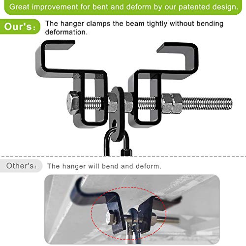 Dolibest Heavy Duty Steel Beam Hanger, Heavy Bag Mount, I Beam Heavy Bag Hanger for Punching Bag Hanger Boxing Muay Thai Training (with Spring) - color: A: I- beam hanger with Spring