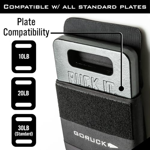 GORUCK Ruck Plate Carrier 3.0 - Streamlined Weighted Rucking Backpack w/Ergonomic Back Support & Extra Padded Straps - Compatible Ruck Plates, Black - color: Black