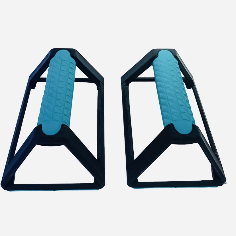 Summit Grips Premium Push-Up Handles for Strength Training, Stackable, Wrist-Friendly, Ergonomic Grip for Home Gym Workouts - color: Teal