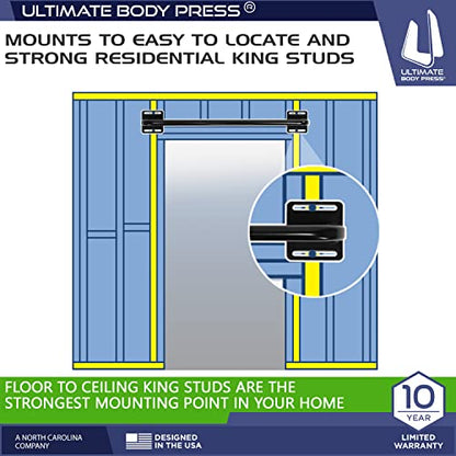 Ultimate Body Press Wall Mounted Doorway Pull Up Bar - style: Classic Straight Bar
