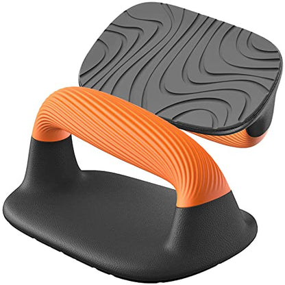 Kipika Push Up Bars Bundle - Anti-Slip Soft Plastic Handles, Stable Non-Slip Base, Perfect for Floor Strength Training - Black & Orange
