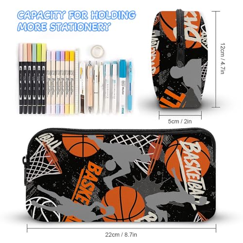 Basketball Theme Backpack Set for Kids,School Bookbag with Lunch Box and Pencil Pouch Bag(Basketball) - color: Basketball