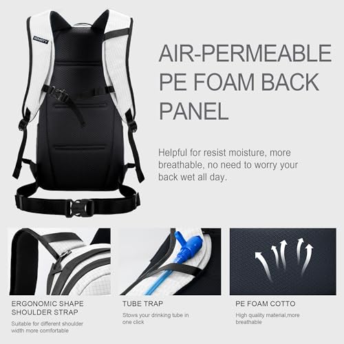 12L Ski & Snowboard Backpack, Backcountry Backpack for Men Women - color: White