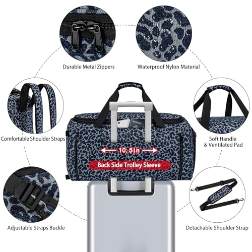 Convertible Garment Bags for Travel - Carry on Garment Duffle Bag with Backpack Straps for Men Women, 4 in 1 Large Travel Duffel Bags with Shoes Compartment Hanging Suit Dress Weekender Bag 3pcs Set - color: D4-Blue