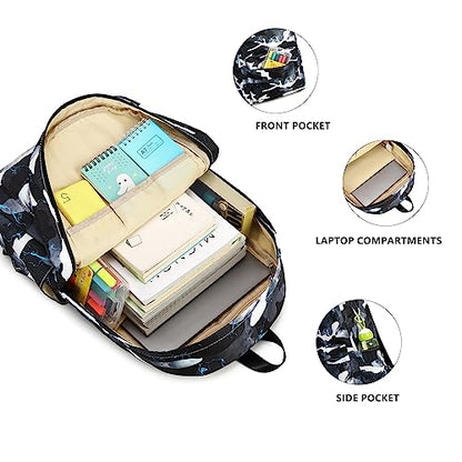 Lmwzh Backpack For Boys Girls Elementary Waterproof teen School Bags Kids Bookbag Lightweight Camo Black - color: Black