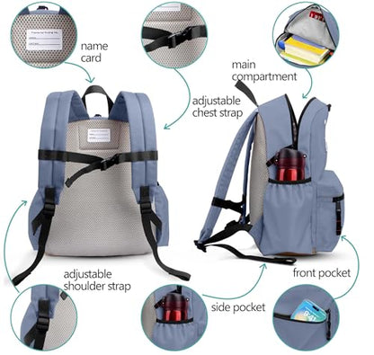 atgark Toddler Backpack for Boys 2-5: Preschool Kindergarten Backpack - 13" Daycare Backpack Fit A4 Folder - color: Blue Crab, style: Ages 2-5 (13" H Fit A4 Folder)