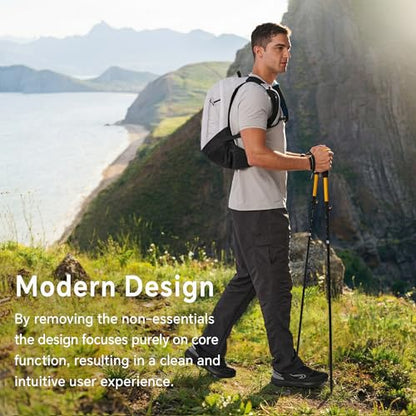 N NEVO RHINO 17L Hydration Backpack with 500ml/17oz Soft Flask for Men & Women, Lightweight Hiking Backpack, Water Backpack for Hiking, Camping, Traveling - color: White