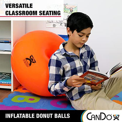 CANDO - 30-1955 CanDo Donut Exercise, Workout, Core Training, Swiss Stability Ball for Yoga, Pilates and Balance Training in Gym, Office or Classroom. Blue, 85 cm W x 45 cm - style: 34-inch