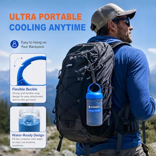 YQXCC 2 Pack Cooling Towels (47"x12"), Ice Cool Neck Towel, Soft Breathable Microfiber for Yoga, Golf, Gym, Running, Camping & Hot Weather - color: 2*light Gray
