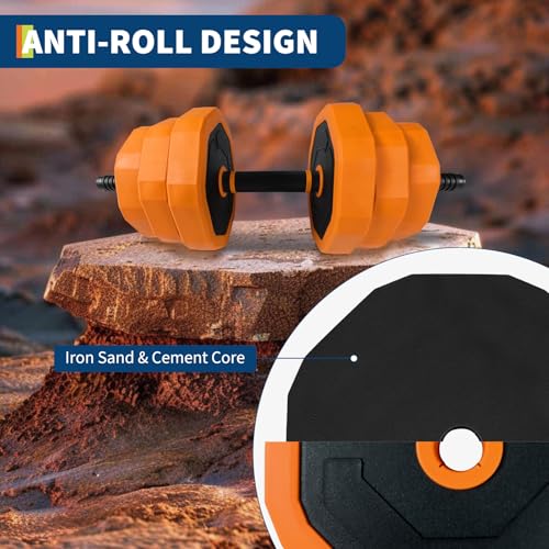 Adjustable Dumbbells, 44/66/88lbs Free Weight Set with Connector,4 In1 Dumbbells Set Used As Barbell,Kettlebells,Push Up Stand for Home Gym - size: 44 LB