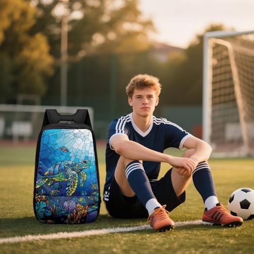 Basketball Backpack With Separate Ball Compartment And Shoes Fit Basketball Volleyball Football - color: Turtle