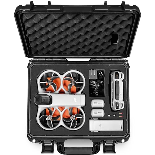 Lekufee Waterproof Hard Carrying Case for DJI Avata 360 Drone, Fly More Combo(RC 2), DJI RC 2/RC N3/N2, Battery(5 pcs), Charging Hub, and other Accessories(Case Only)