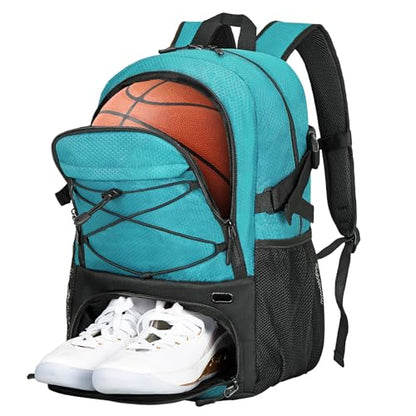 Goloni 35L Basketball Bag,Basketball Backpack with Shoe and Ball Compartment,Backpack for Soccer, Volleyball - color: Lake Blue