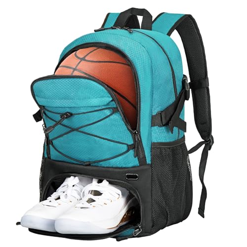 Goloni 35L Basketball Bag,Basketball Backpack with Shoe and Ball Compartment,Backpack for Soccer, Volleyball - color: Lake Blue