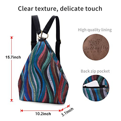 Black Butterfly Premium Backpack for Women, Bohemia Style Fashion Casual Daypack Backpack, Small Backpack Purse (68-multicolor) - color: 68-multicolor
