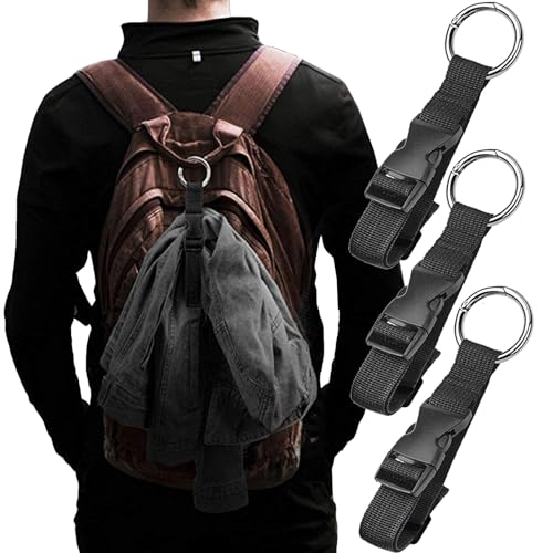 3 Pcs Add a Bag Luggage Straps, Jacket Holder, Make Your Hands Free, Adjustable Suitcase Belt Straps, Travel Accessories for Connecting Luggage or Backpack, Black - color: Black 16cm