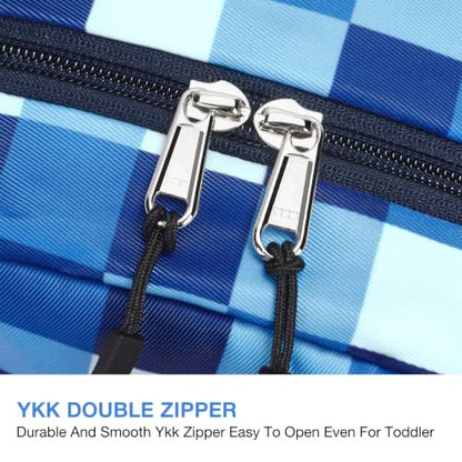 STEAMEDBUN Toddler Backpack Boys Girls 2-4, Preschool Daycare Backpack -12inch - color: Dark Blue Checkerboard, size: Mini-12"H(not fit folder)