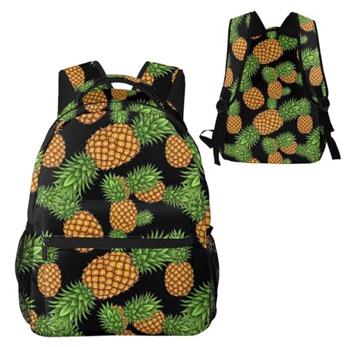 Stylish Travel Backpack Upside Down Pineapple, Commuter Daypack with Laptop Compartment for Work, Trips and Gym - color: Pattern (228)